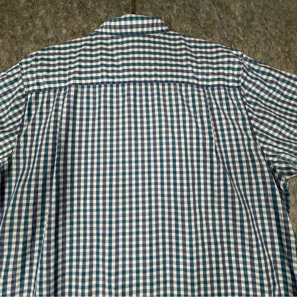 The North Face Men's Blue Orange Green Plaid Button Up Short Sleeve Shirt Sz XL - Picture 9 of 14
